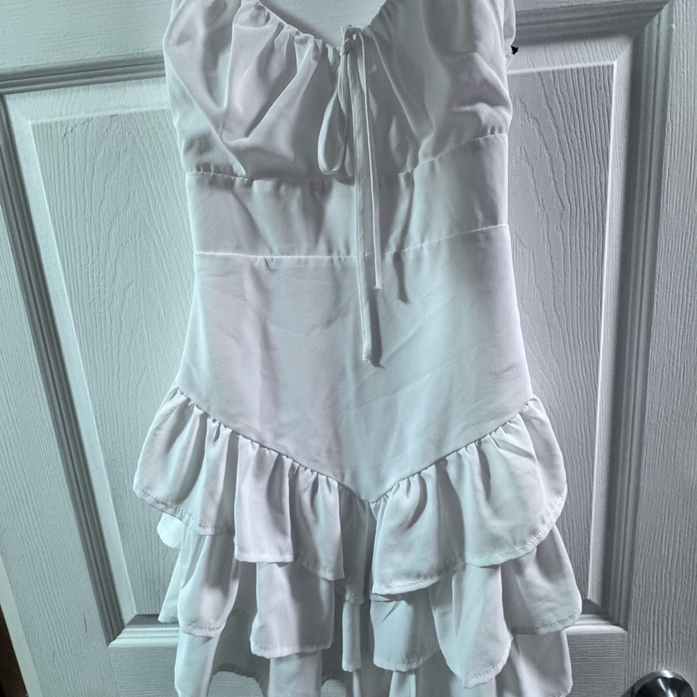 White Ruffled Dress